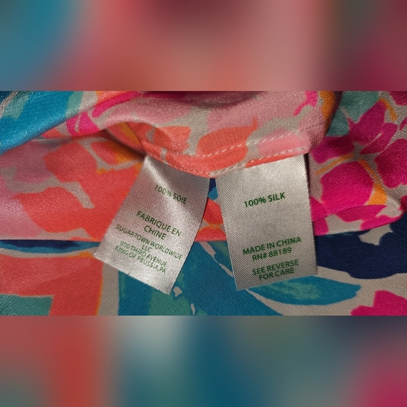 Lilly Pulitzer Alyssa Silk Pineapple Cami Tank Top NWT Multicolor Sz XS - Picture 11 of 11